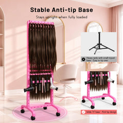 Yumkfoi close-up of pegs organizing braiding hair to prevent tangles