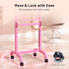 Yumkfoi lockable wheels and brakes for secure mobile positioning