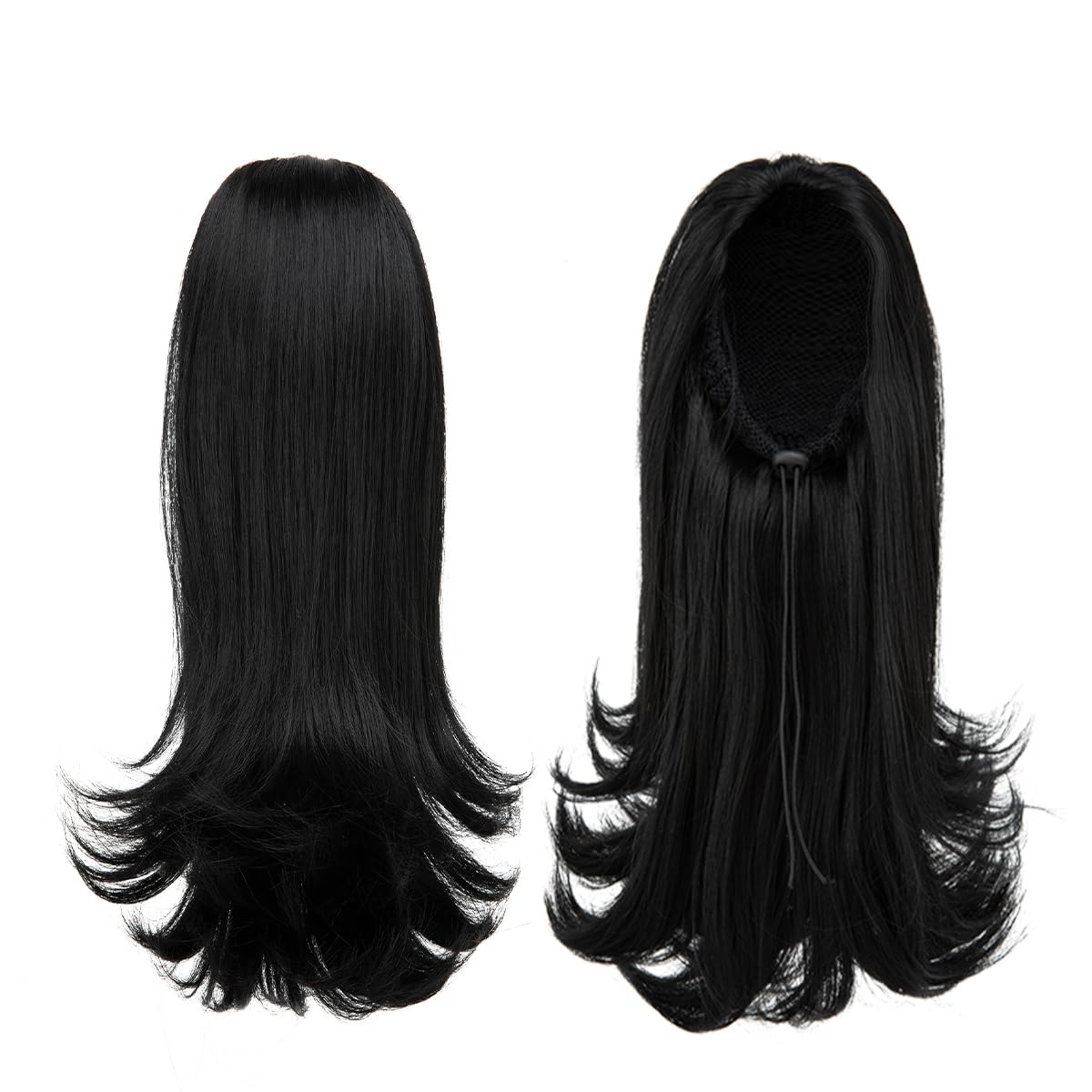 YUMOREAL close-up of straight fibers with end curls highlighting natural texture and volume