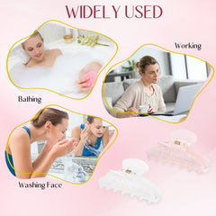 Yuxung clip securing a bun on model demonstrating reliable all-day hold