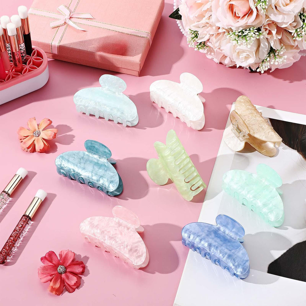 Yuxung clips displayed on vanity illustrating color variety and daily convenience