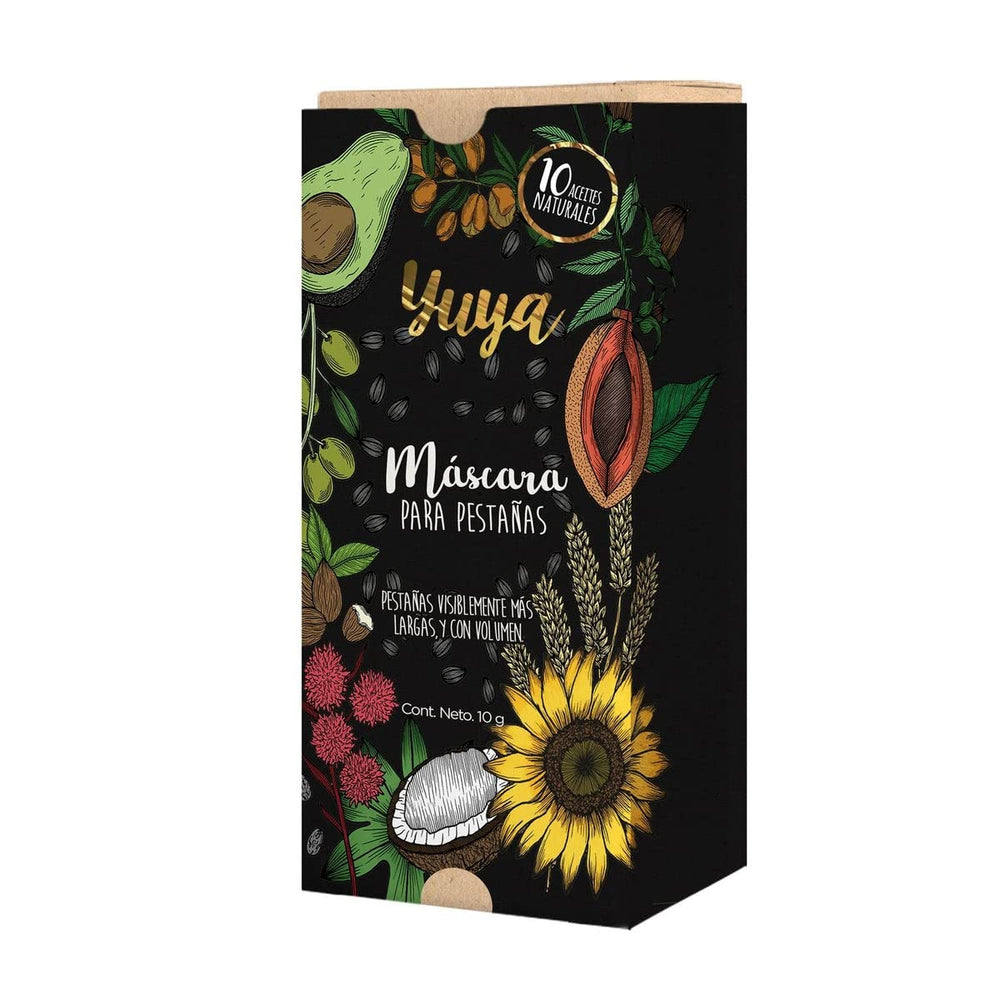 YuYa mascara front packaging showing product and benefit of clean formula
