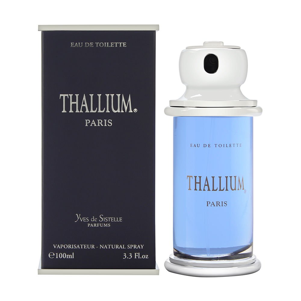 Yves De Sistelle Thallium front packaging showing bottle and label, highlights authentic designer look