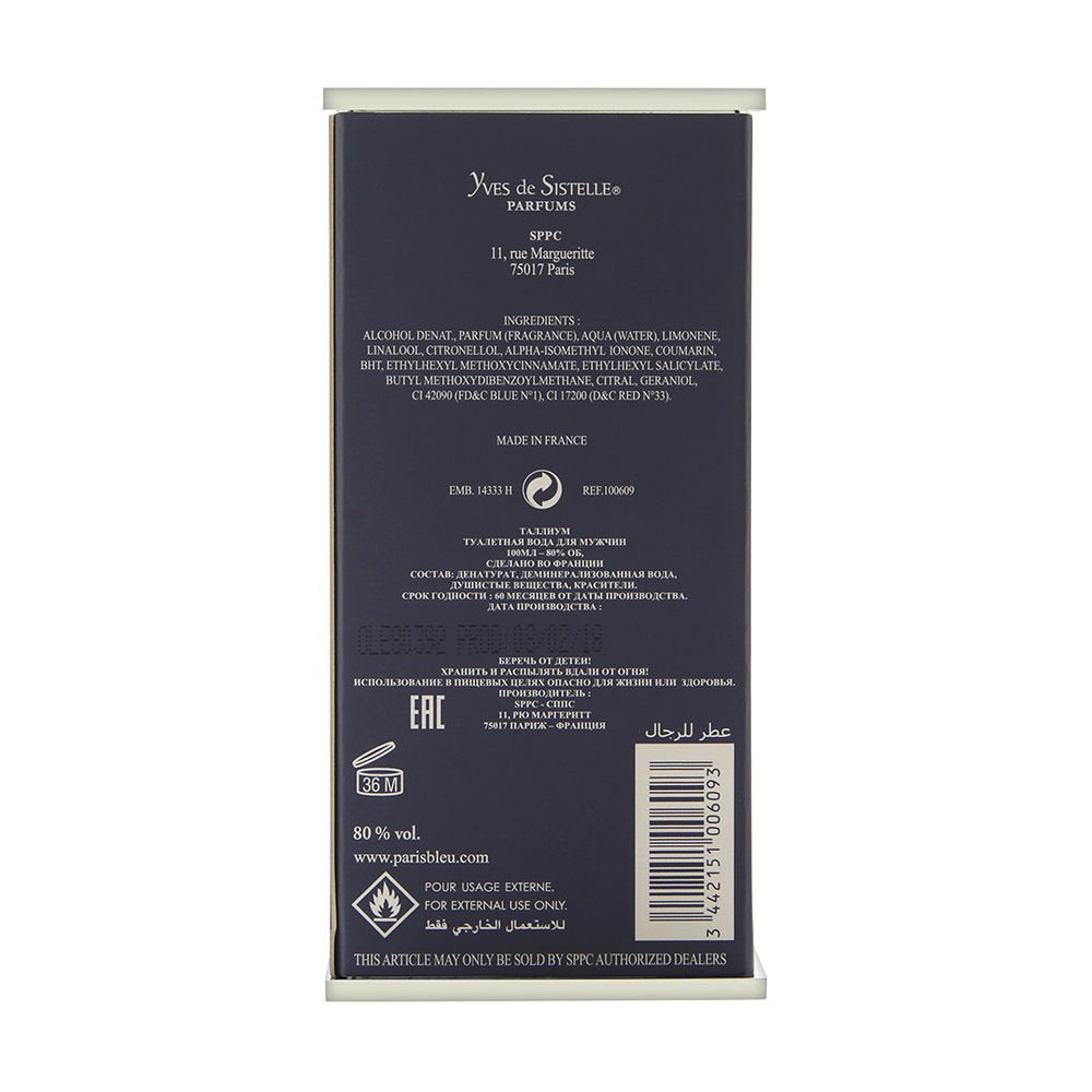 Yves De Sistelle Thallium spray in use applied to wrist, demonstrates easy daily application