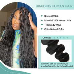 YWIGS finished boho braids on model demonstrating natural movement and volume