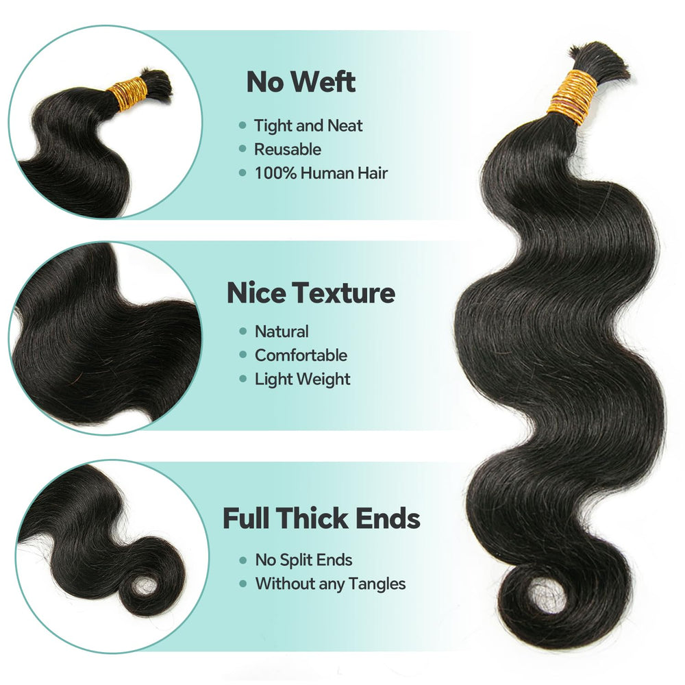 YWIGS close-up of body wave texture highlighting softness and tangle resistance