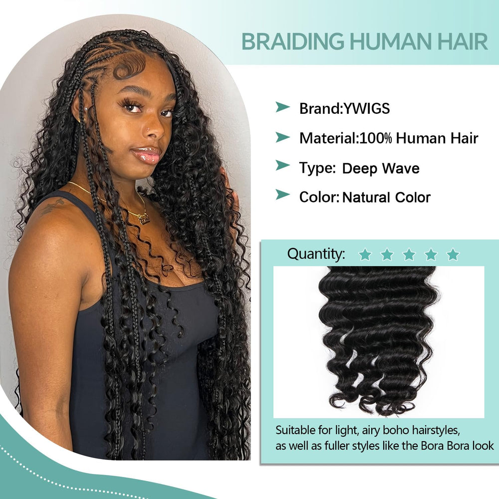 YWIGS deep wave being braided by hand showing easy manipulation benefit