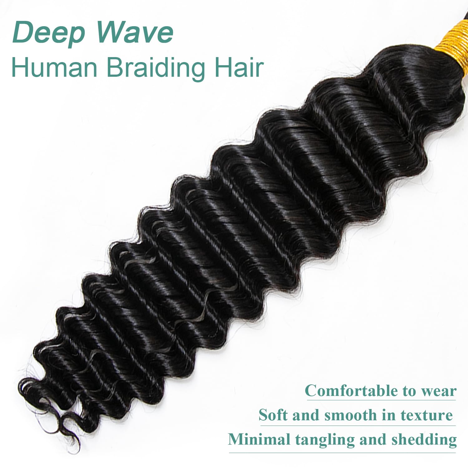YWIGS deep wave styled into box braids showing natural-looking finish benefit