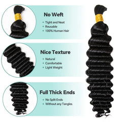 YWIGS deep wave close-up of hair texture highlighting soft, tangle-free strands
