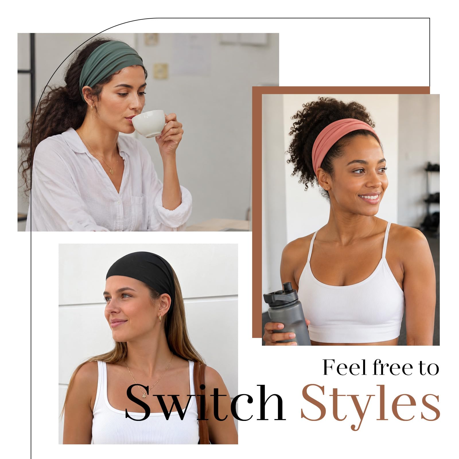 Z-CHARMMY headband beside ruler showing 19.7-inch stretch for proper sizing