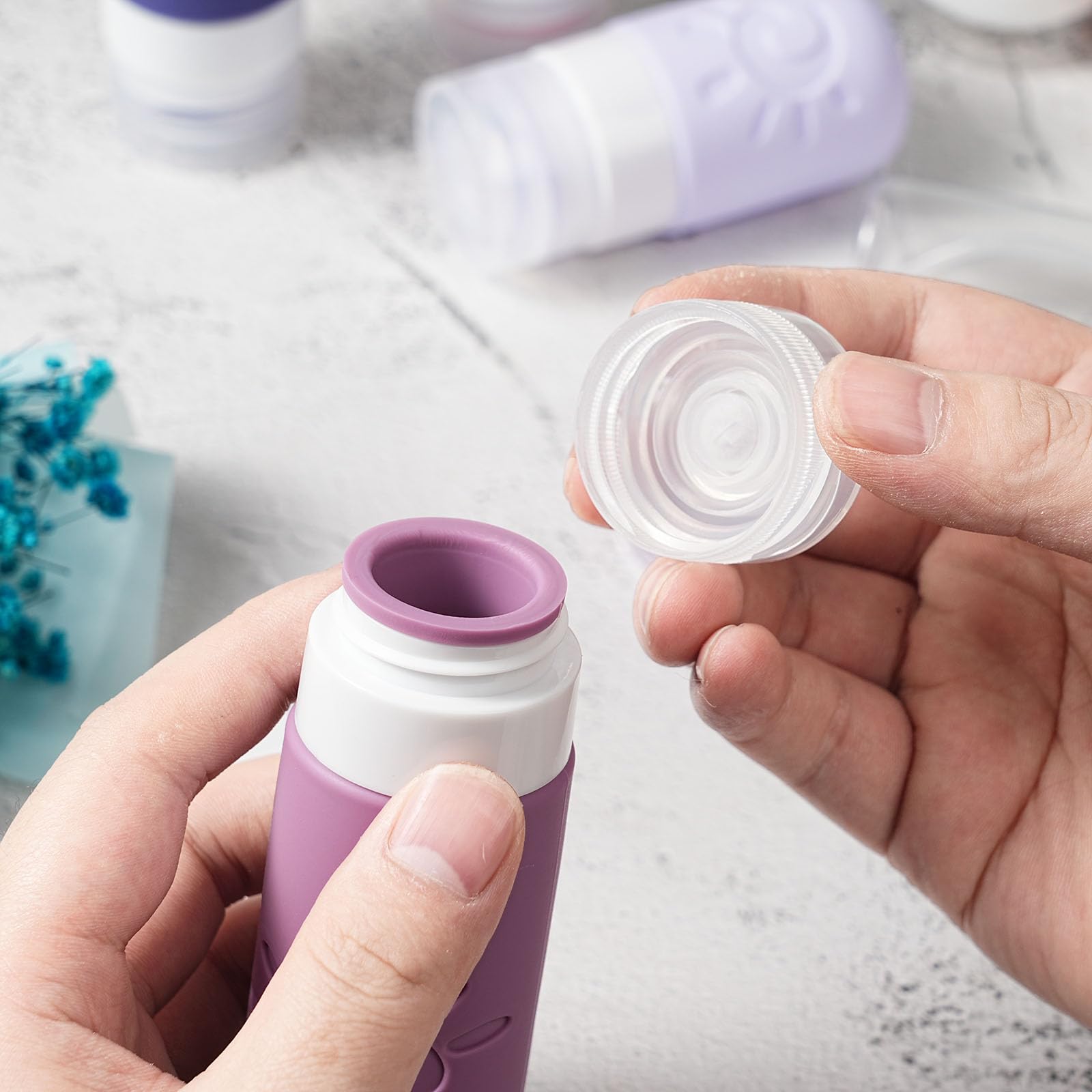 Zafit labels and refill tools including funnel and brush for clean refills