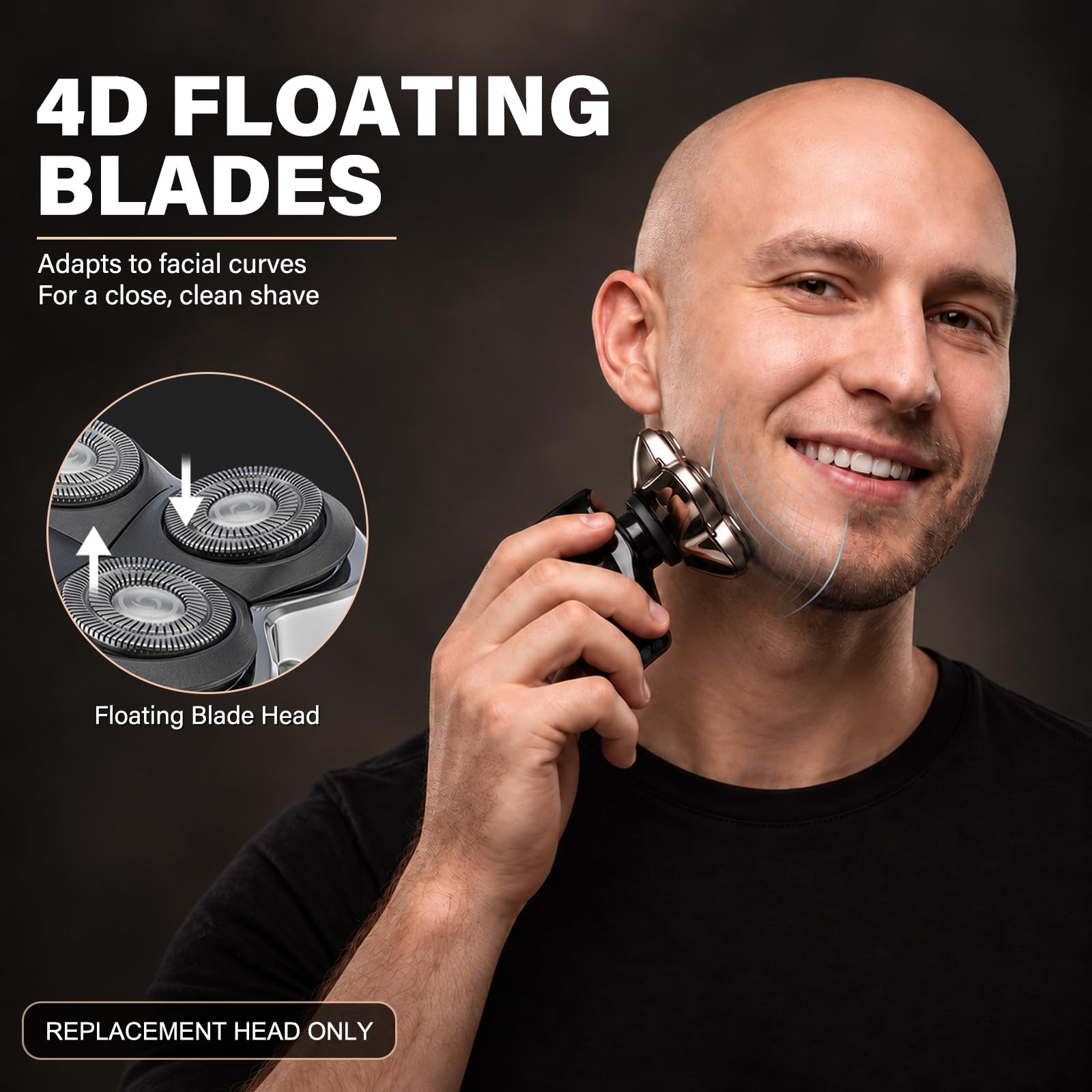 ZAMQIU 4D floating head angled to show contour-following benefit