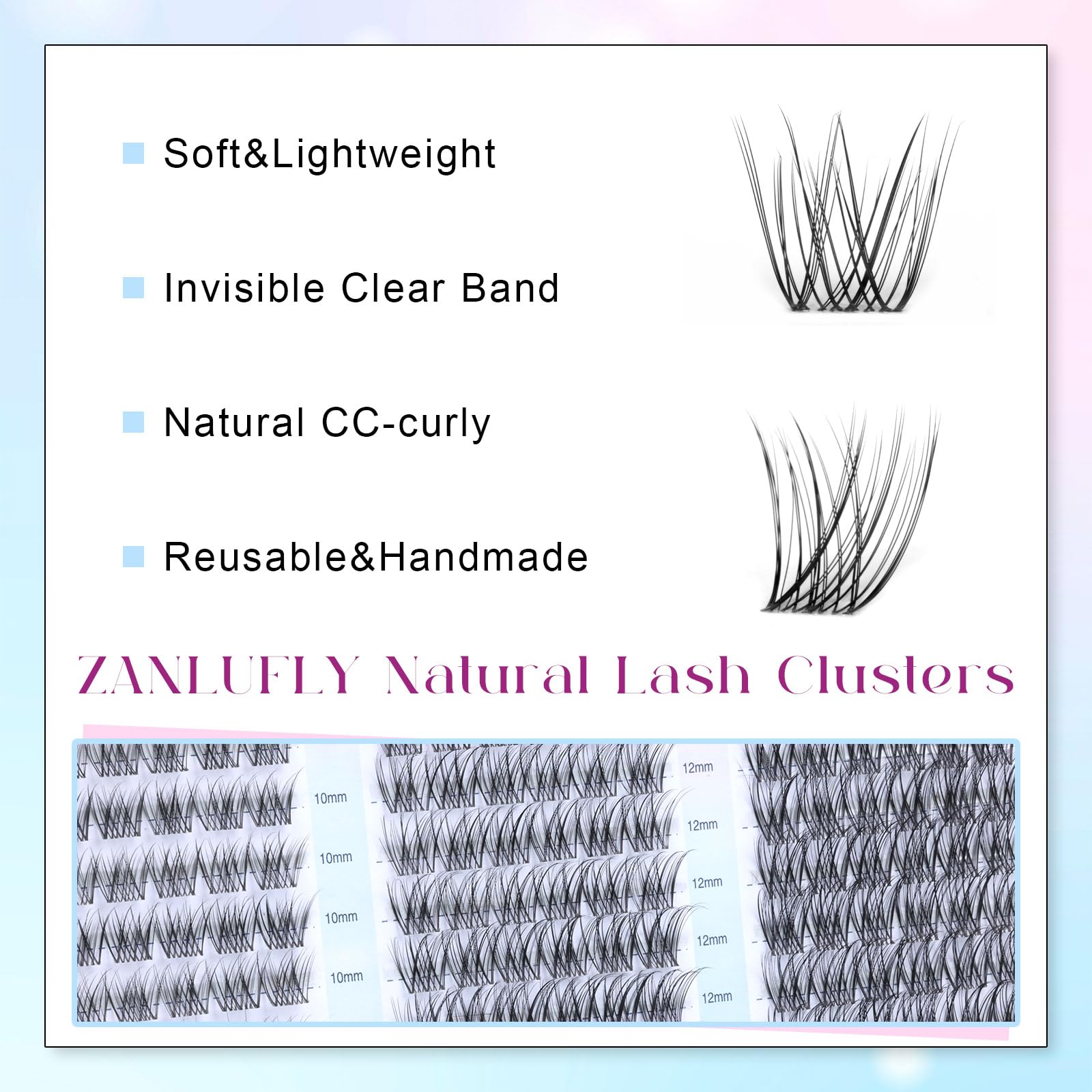 zanlufly tray with 180 wispy clusters for easy selection