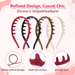zaqeeuau close-up of zig zag teeth texture providing strong non-slip hair hold