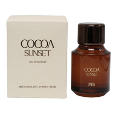 Zara Cocoa Sunset front bottle showing elegant 100 ml design and gift-ready appeal
