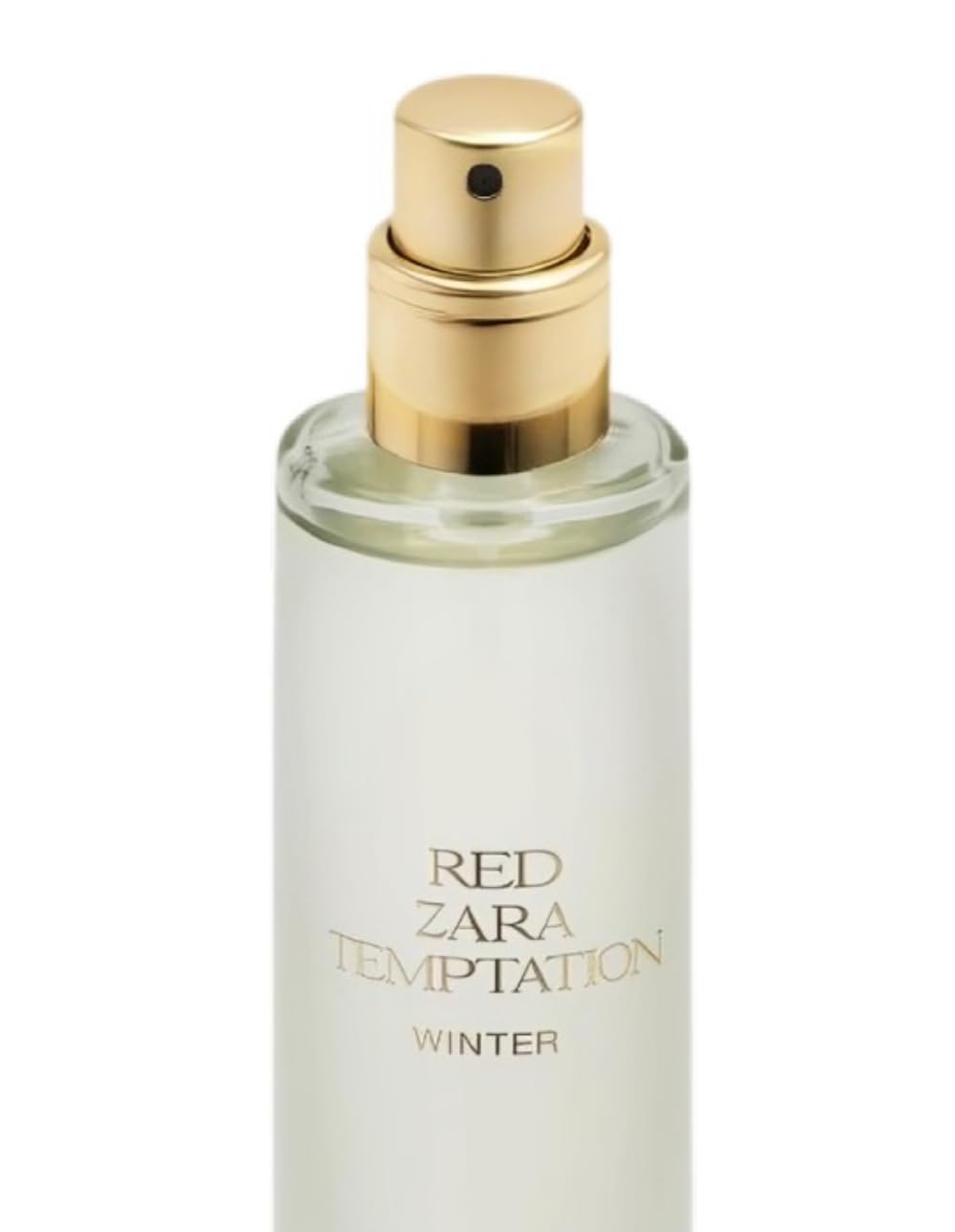 Zara Red Temptation Winter spray close-up illustrating fine mist for precise application