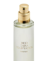 Zara Red Temptation Winter spray close-up illustrating fine mist for precise application