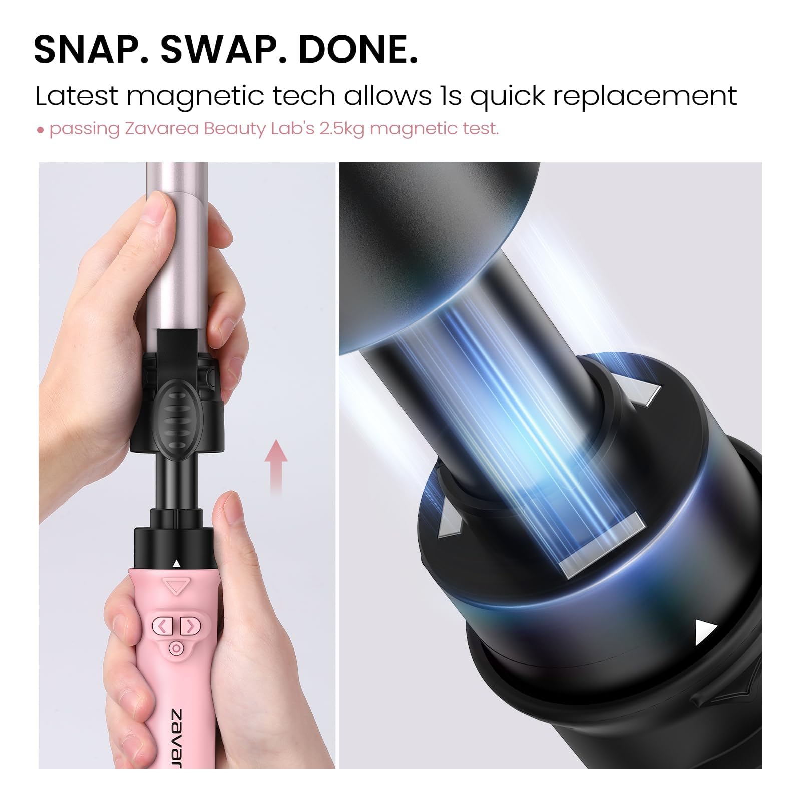 ZAVAREA travel-ready dual voltage packaging for styling on the go and worldwide compatibility