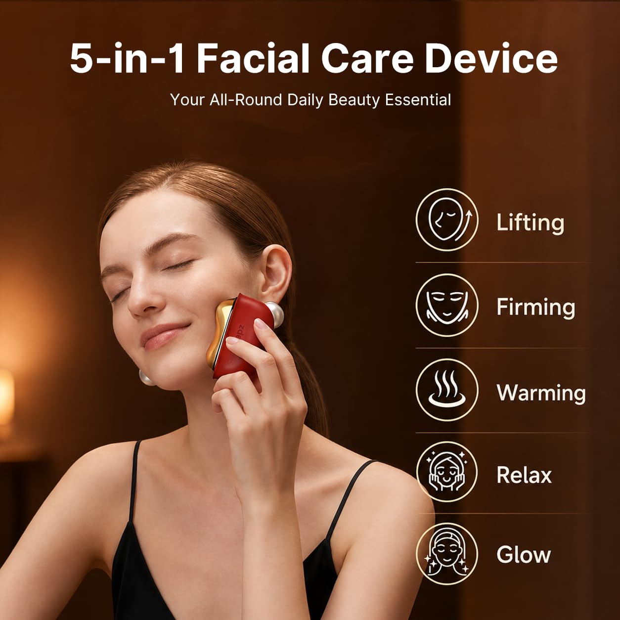 ZDEER GS5 profile view of contoured edges for better facial contact