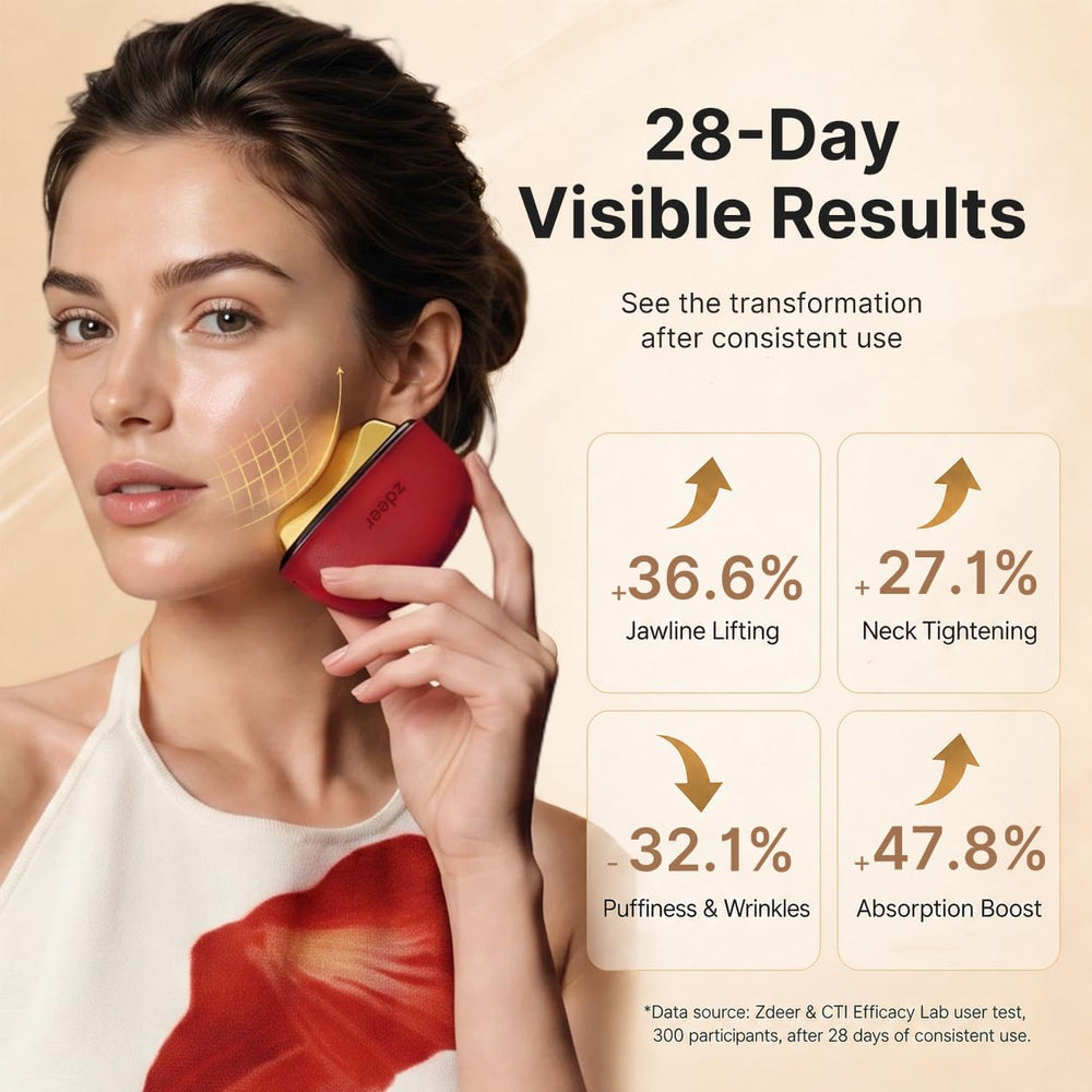 ZDEER GS5 red light activated showing glow to support refreshed appearance
