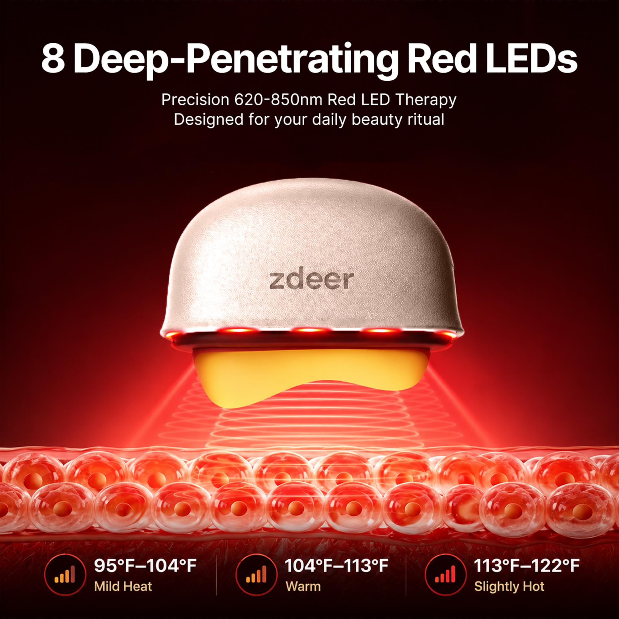 ZDEER GS5 used along jawline showing targeted massage and contouring benefit