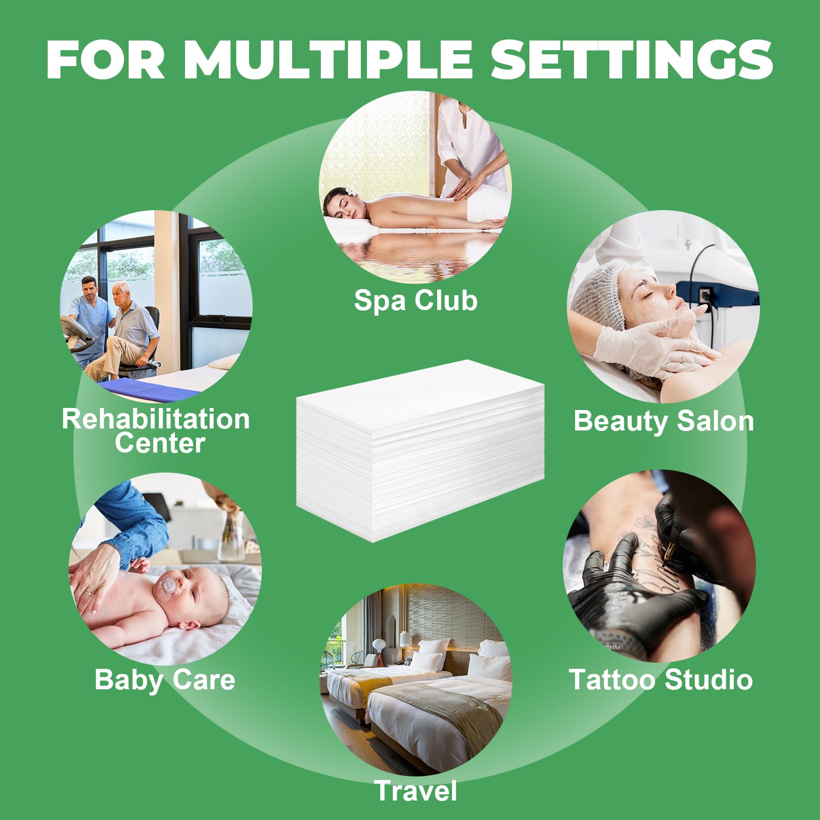 Zeefpod sheet in spa setting conveying professional clean presentation