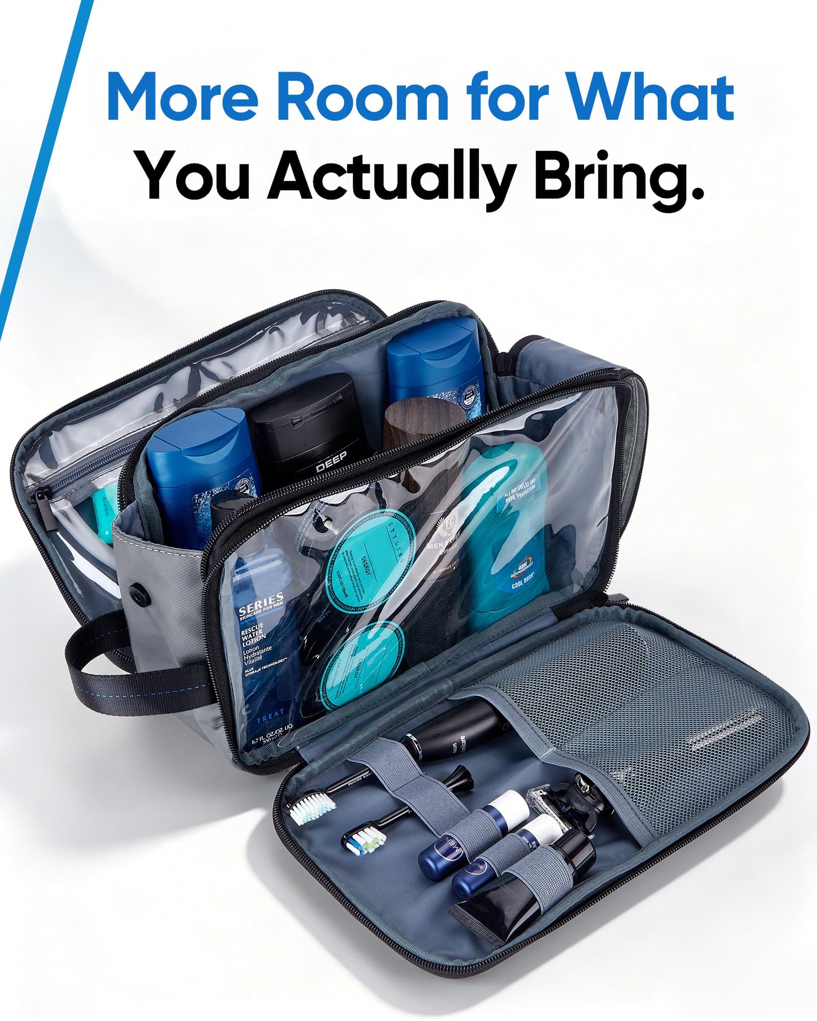 ZEEMO fully open flat with both compartments visible for quick access