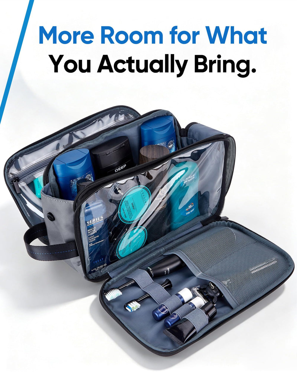 ZEEMO fully open flat with both compartments visible for quick access