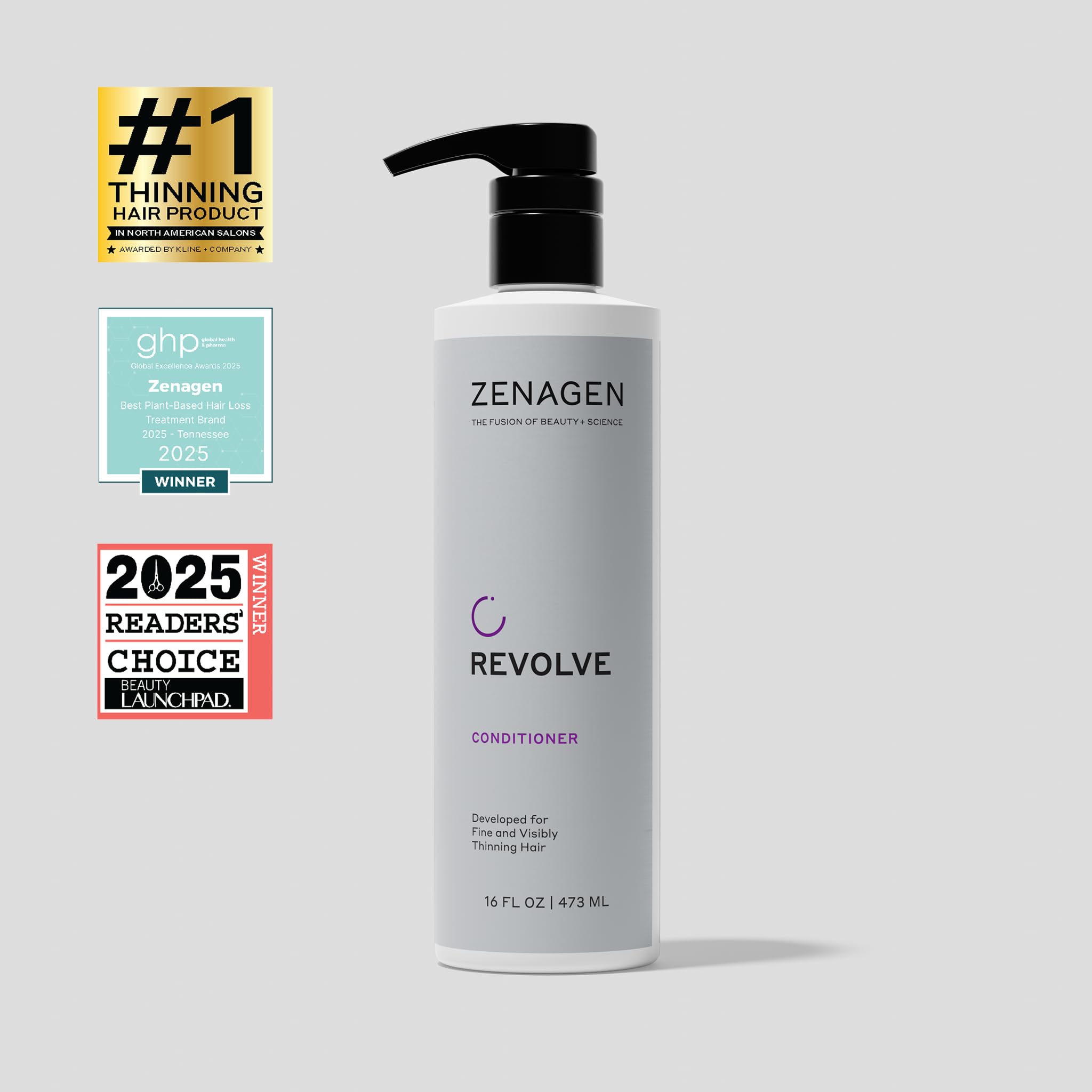 Zenagen Revolve back label with ingredients and directions for easy use