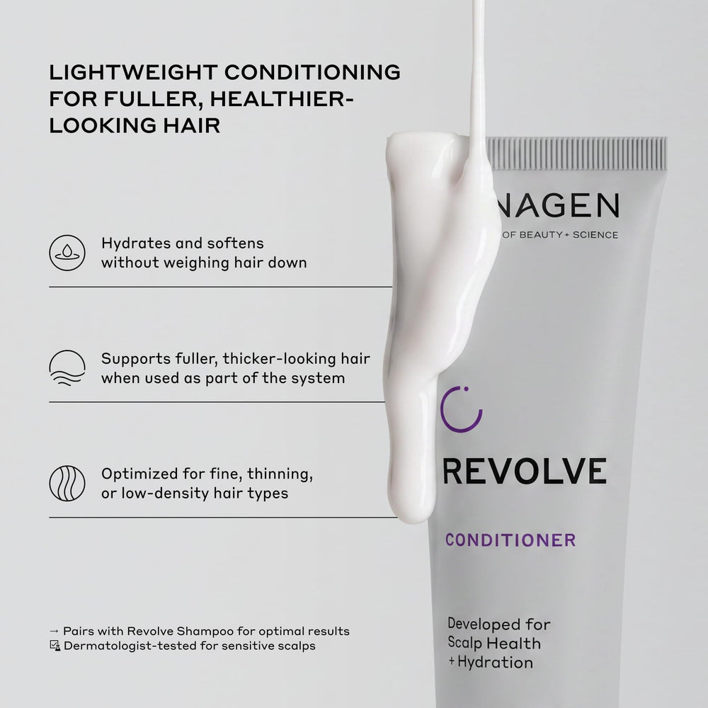 Zenagen conditioner texture detail showing lightweight hydration benefit