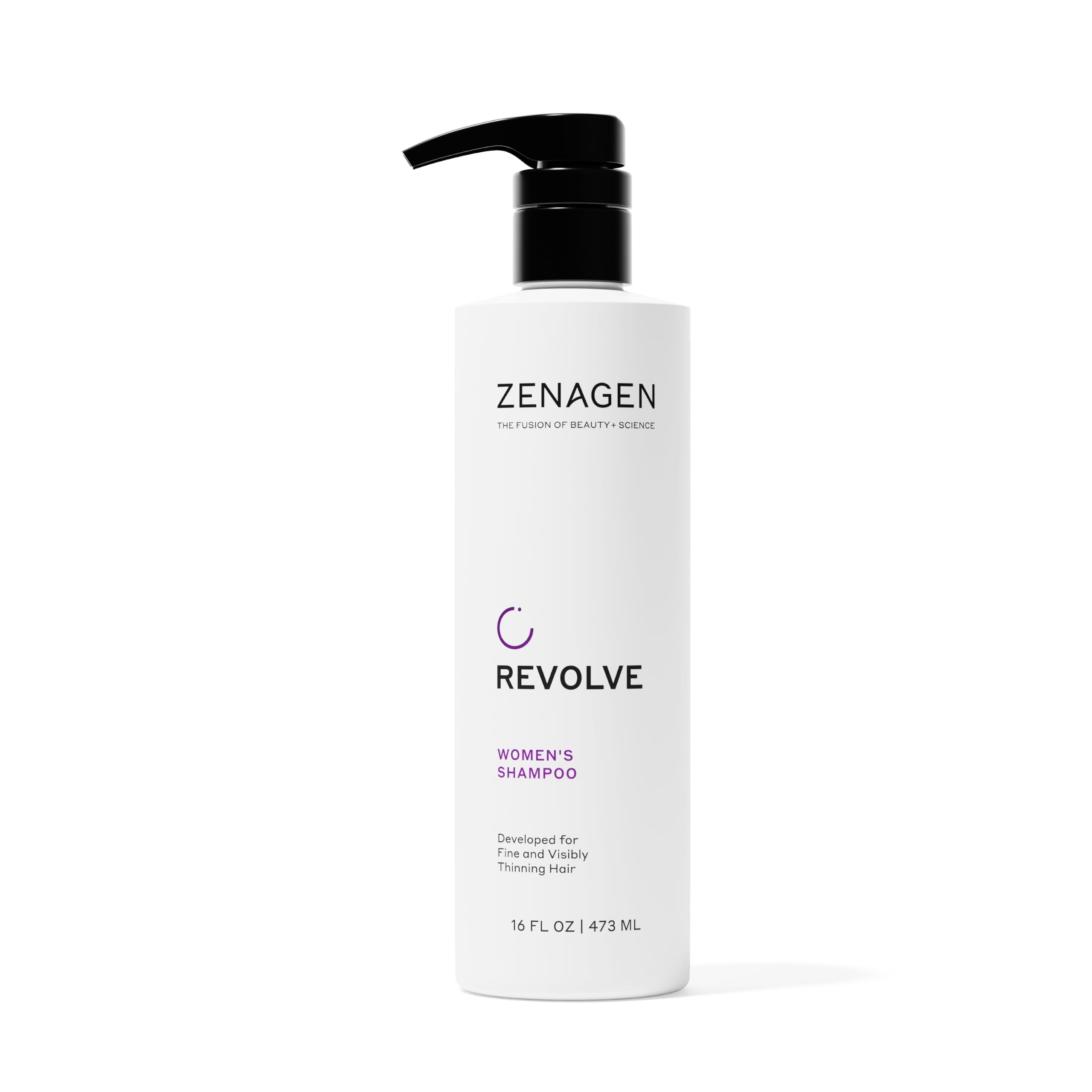 Zenagen Revolve front bottle showing product and volume for fuller hair