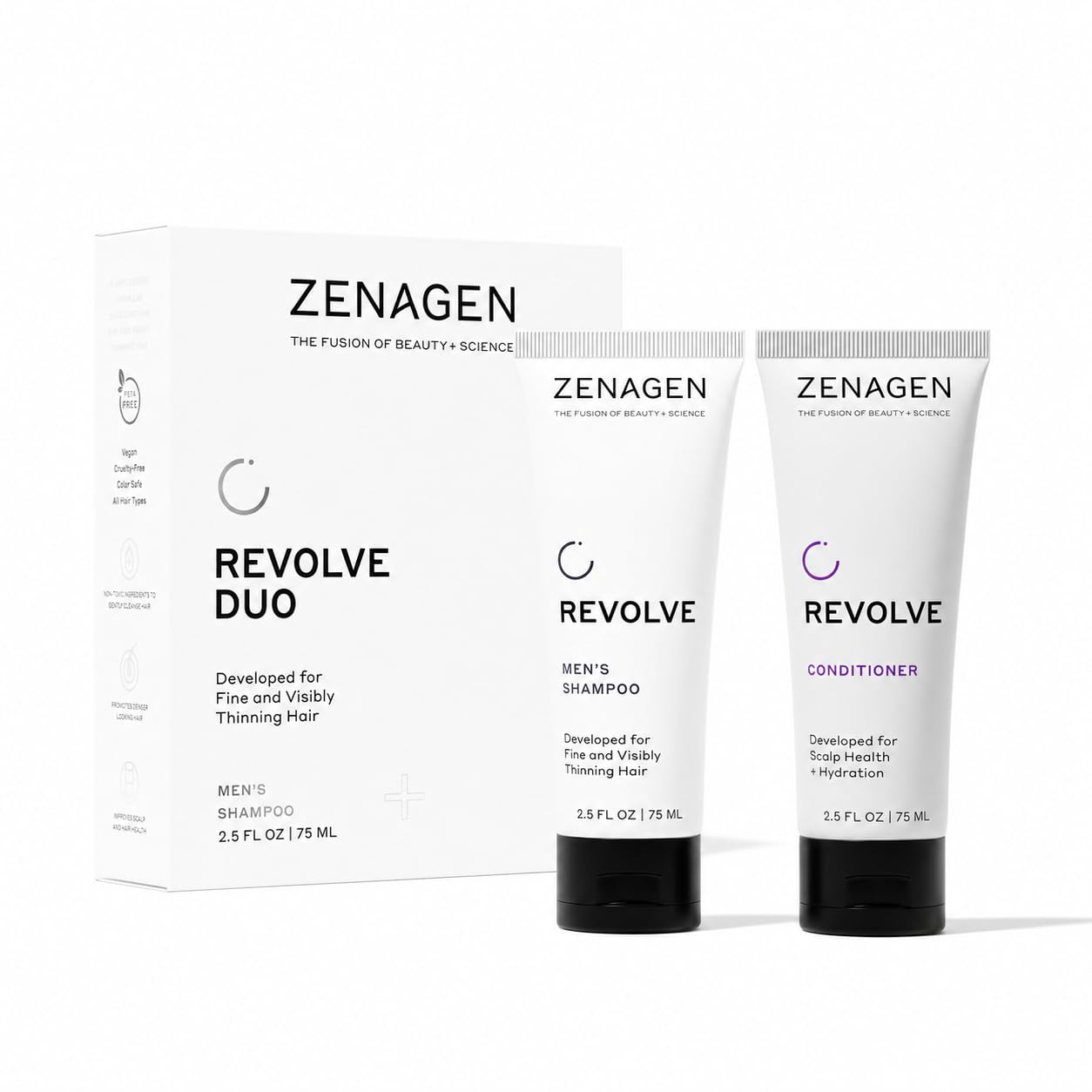 Zenagen travel duo front packaging showing compact size and convenience