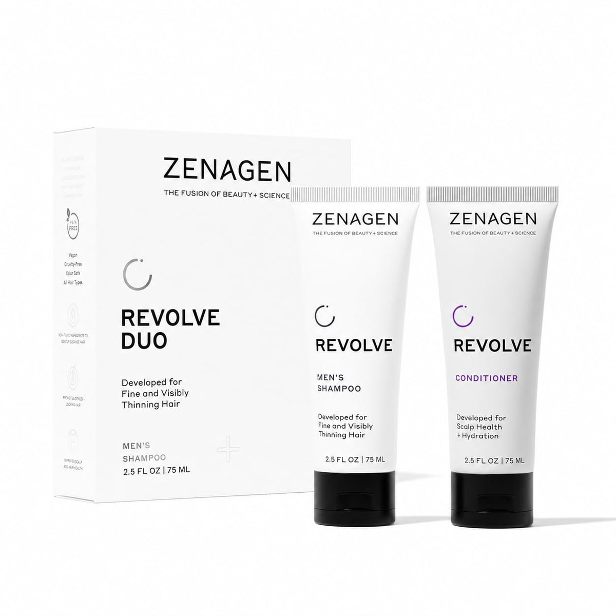 Zenagen travel duo front packaging showing compact size and convenience