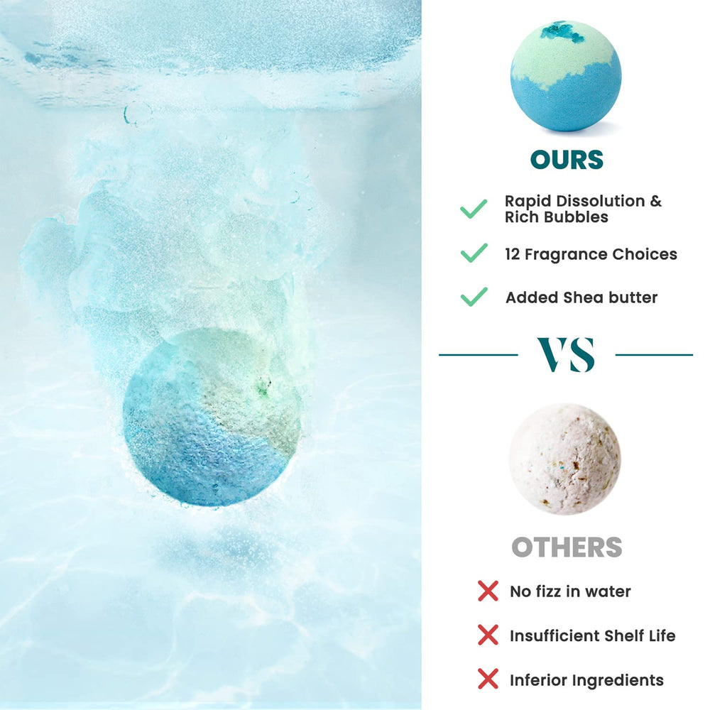 ZenBombs close-up of shea butter texture in bath bomb — nourishes and softens skin