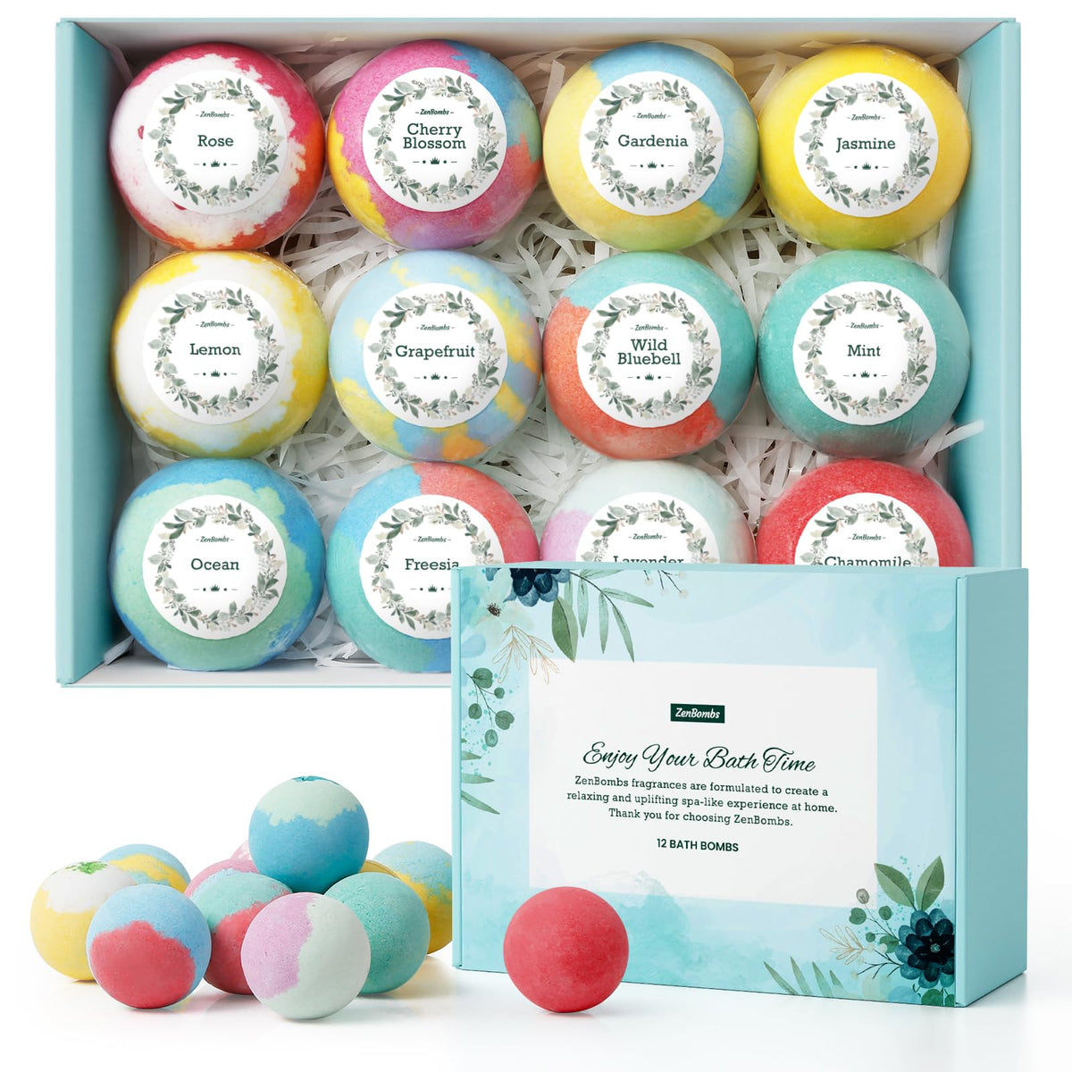 ZenBombs front packaging showing gift-ready box and variety — makes gifting simple