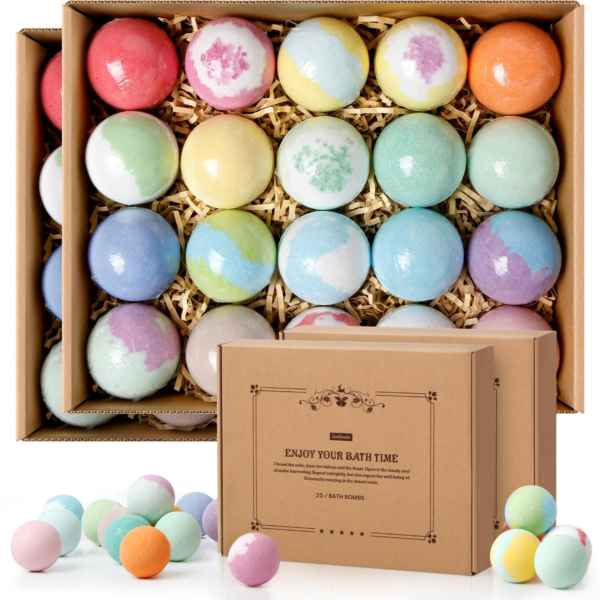 ZenBombs front packaging showing gift box and colorful bombs for easy gifting