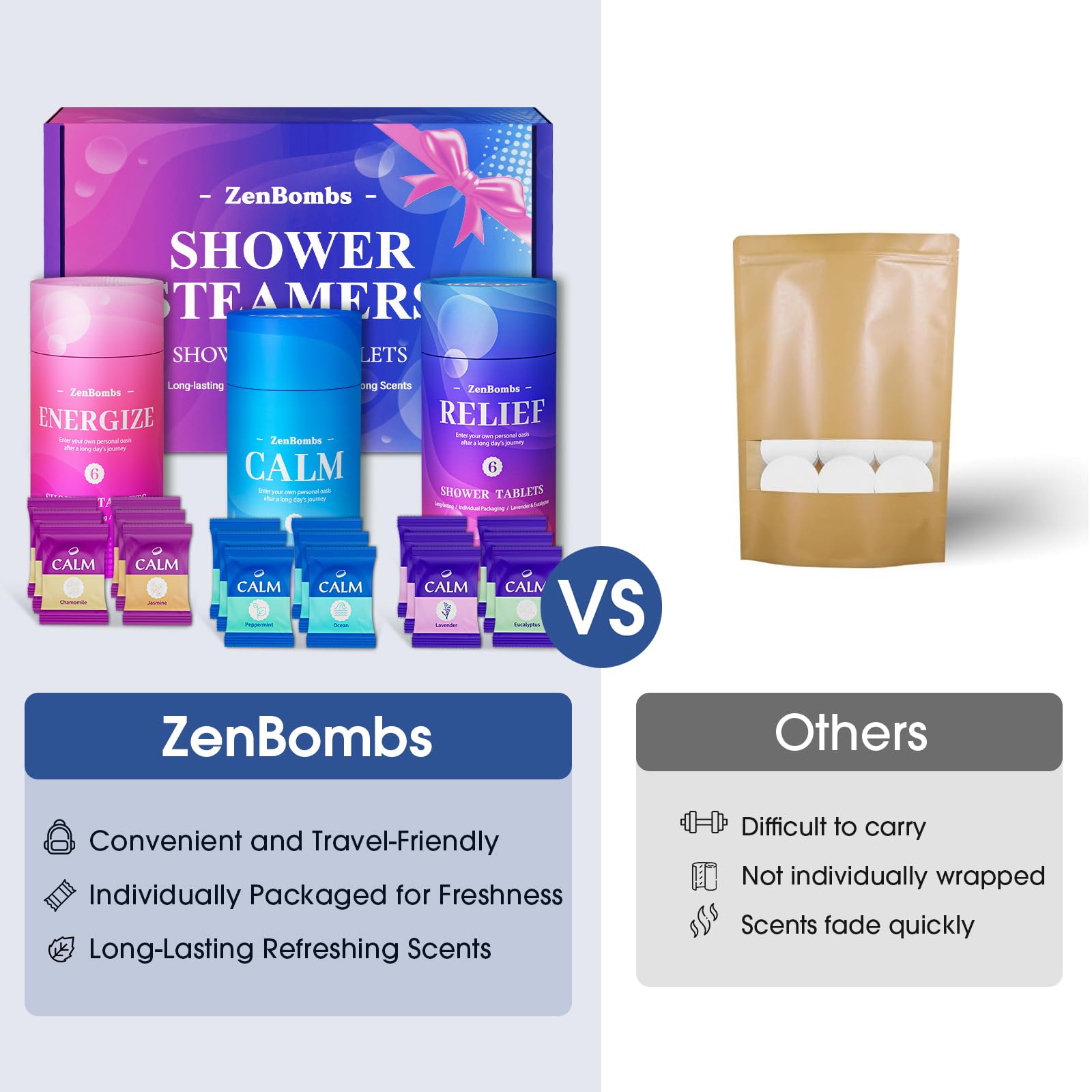 ZenBombs steamer held in hand to show size and convenient single-use portion benefit