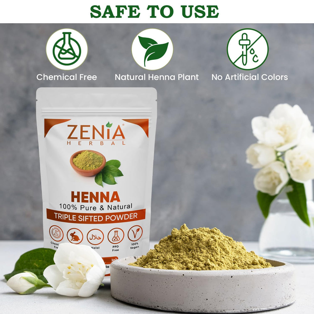 Zenia application brush applying paste to roots for even coverage
