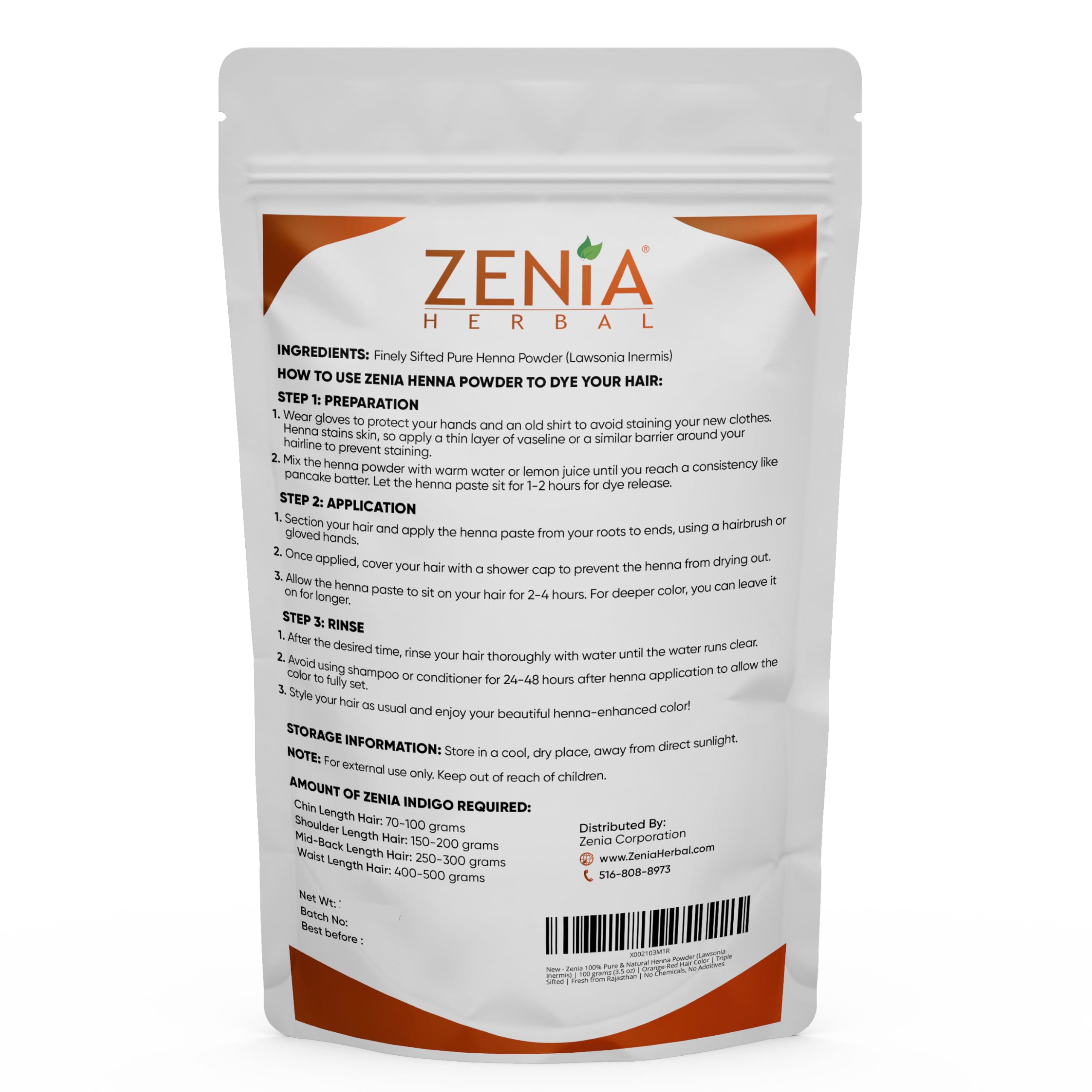 Zenia powder close texture triple-sifted for smooth application