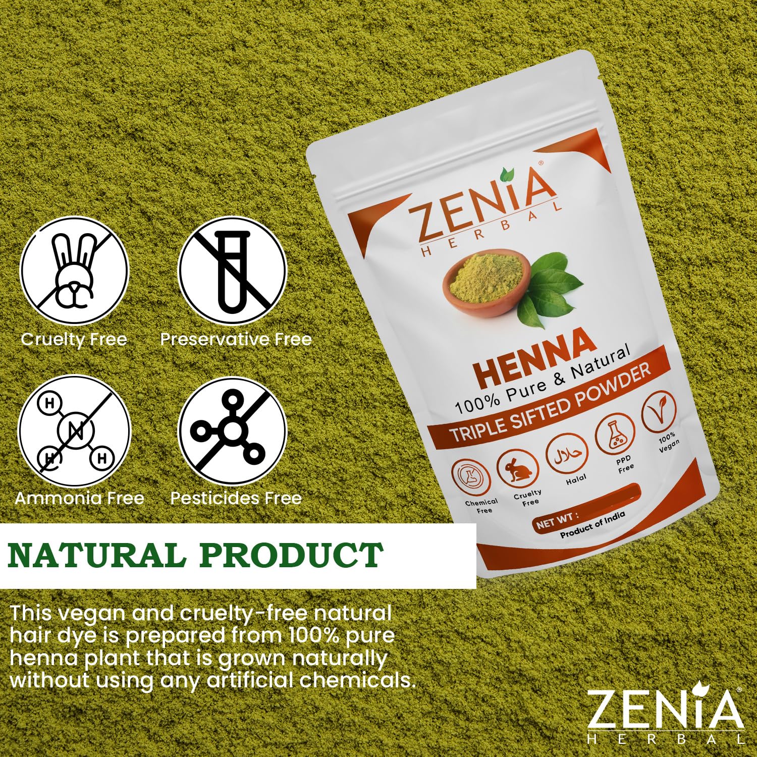 Zenia prepared henna paste in bowl ready to condition hair