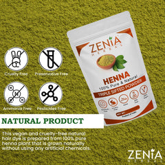 Zenia prepared henna paste in bowl ready to condition hair