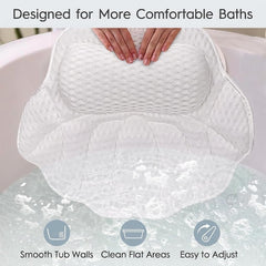 ZenithShine installed in tub demonstrating ergonomic head and neck support