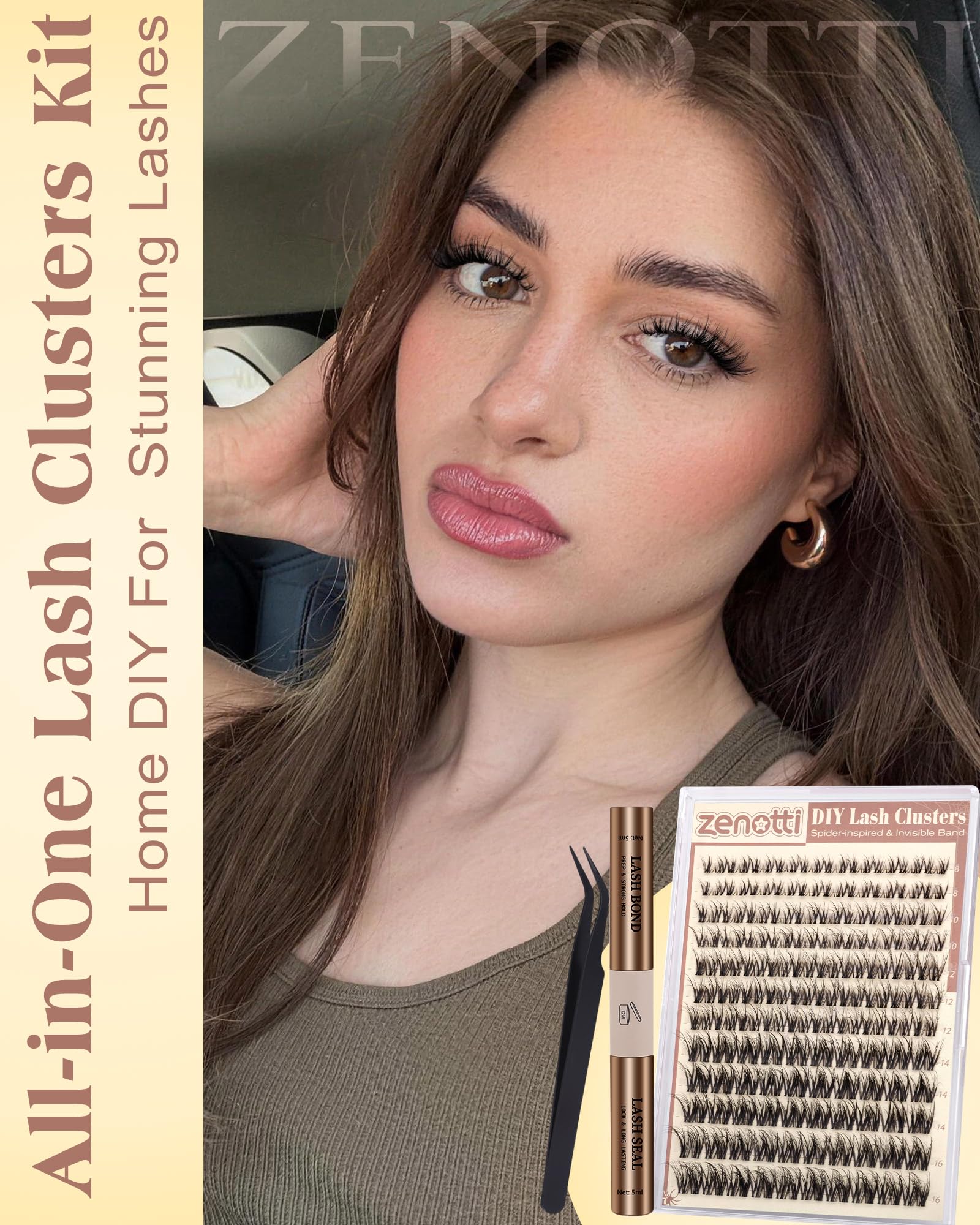 zenotti array of lashes 8–16mm illustrating length options