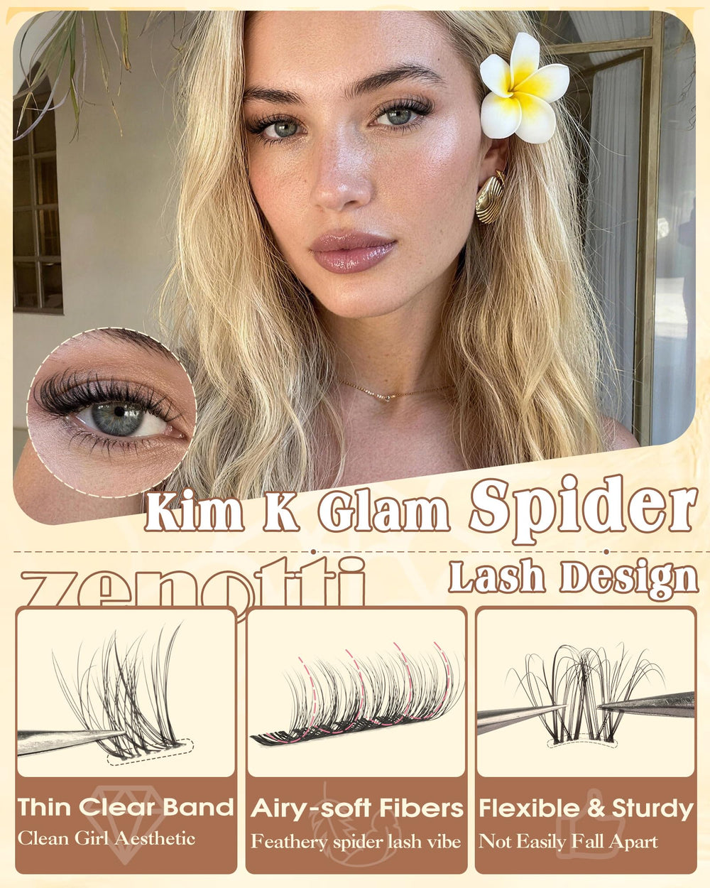 zenotti application step demonstration helping fast DIY lash application