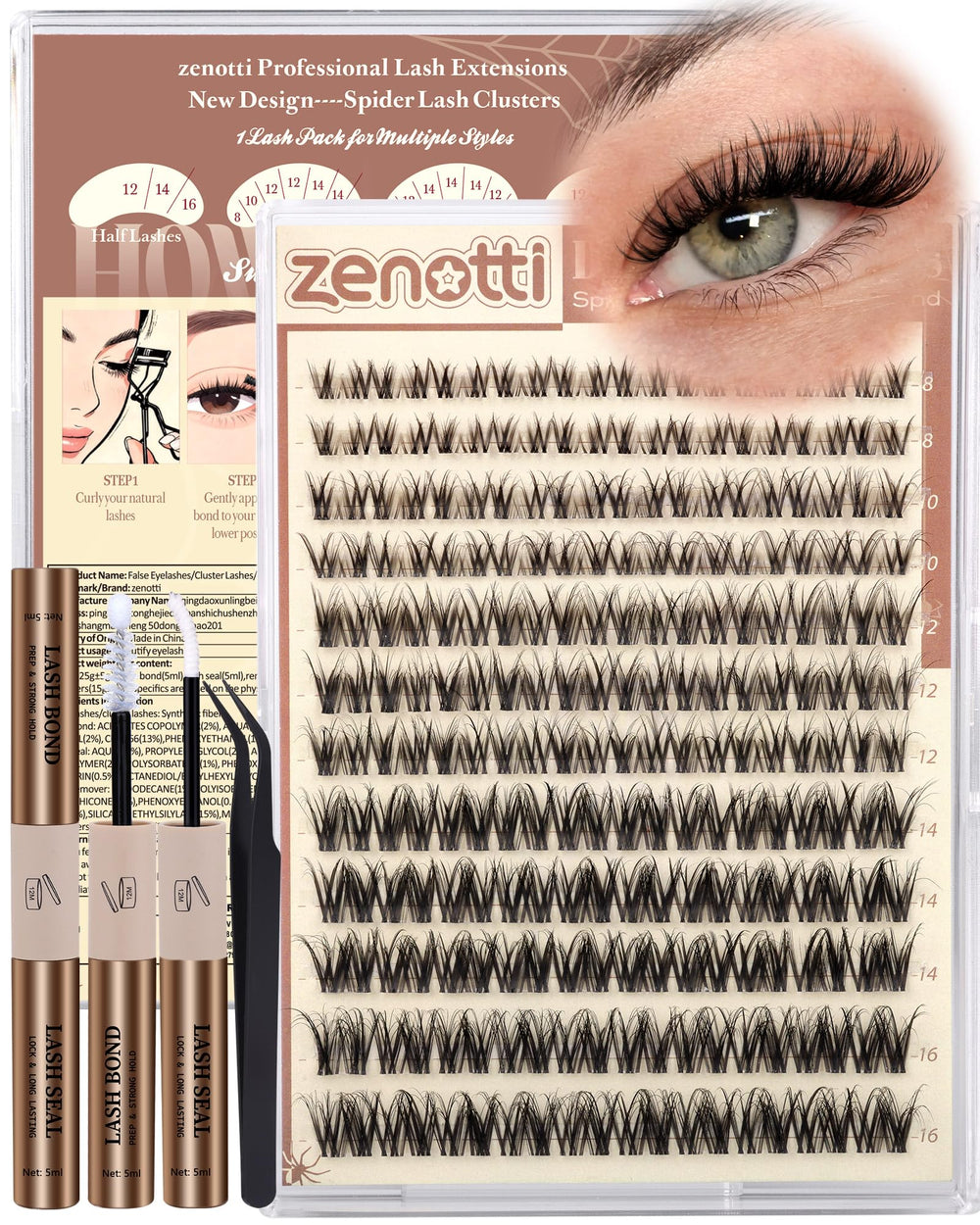 zenotti front packaging showing kit contents and benefits