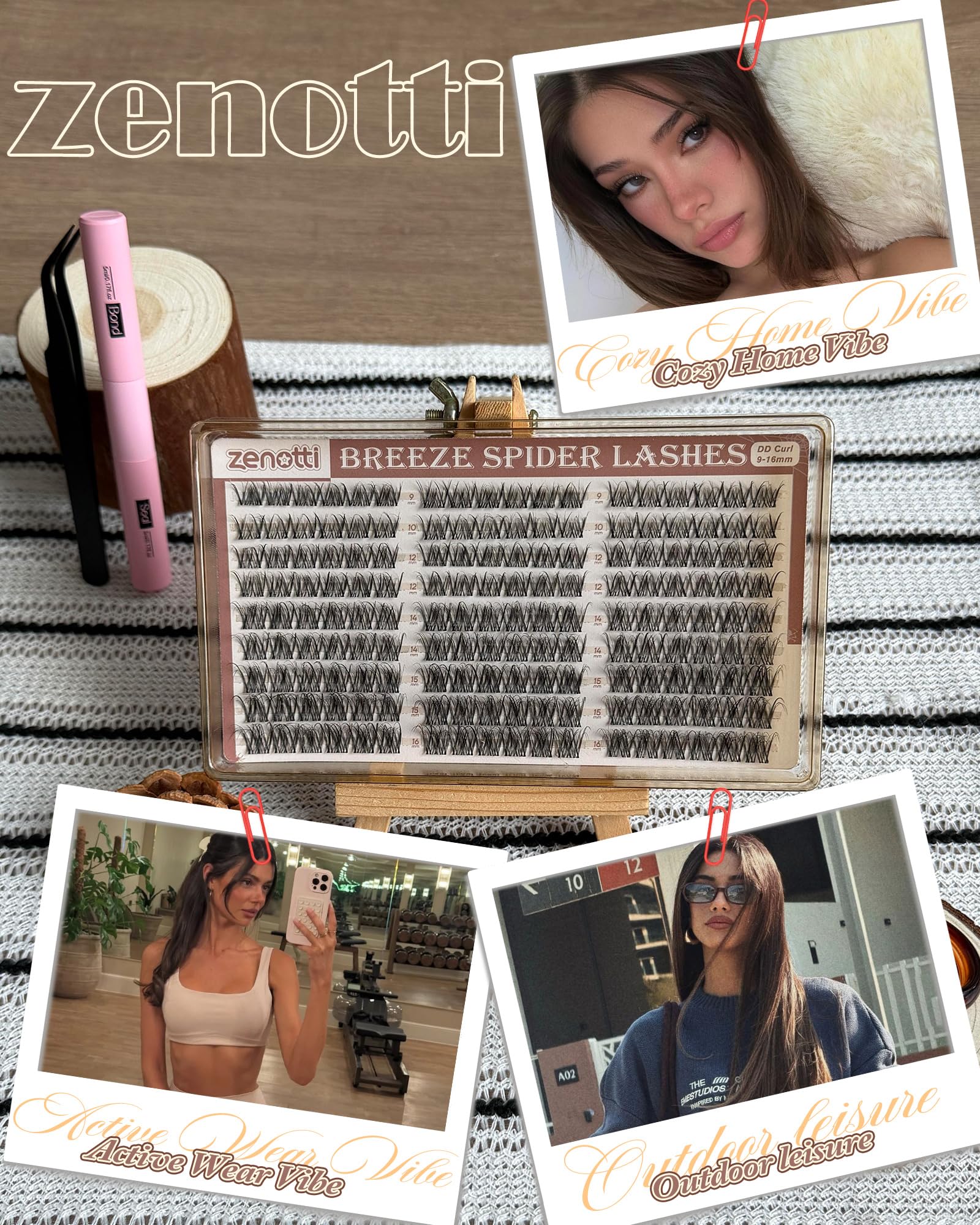 zenotti lifestyle image wearing Kim K spider look for dramatic effect