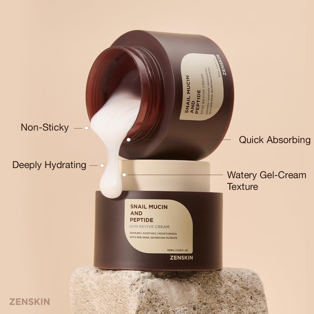Zenskin close-up of snail mucin layer demonstrating concentrated hydration benefit