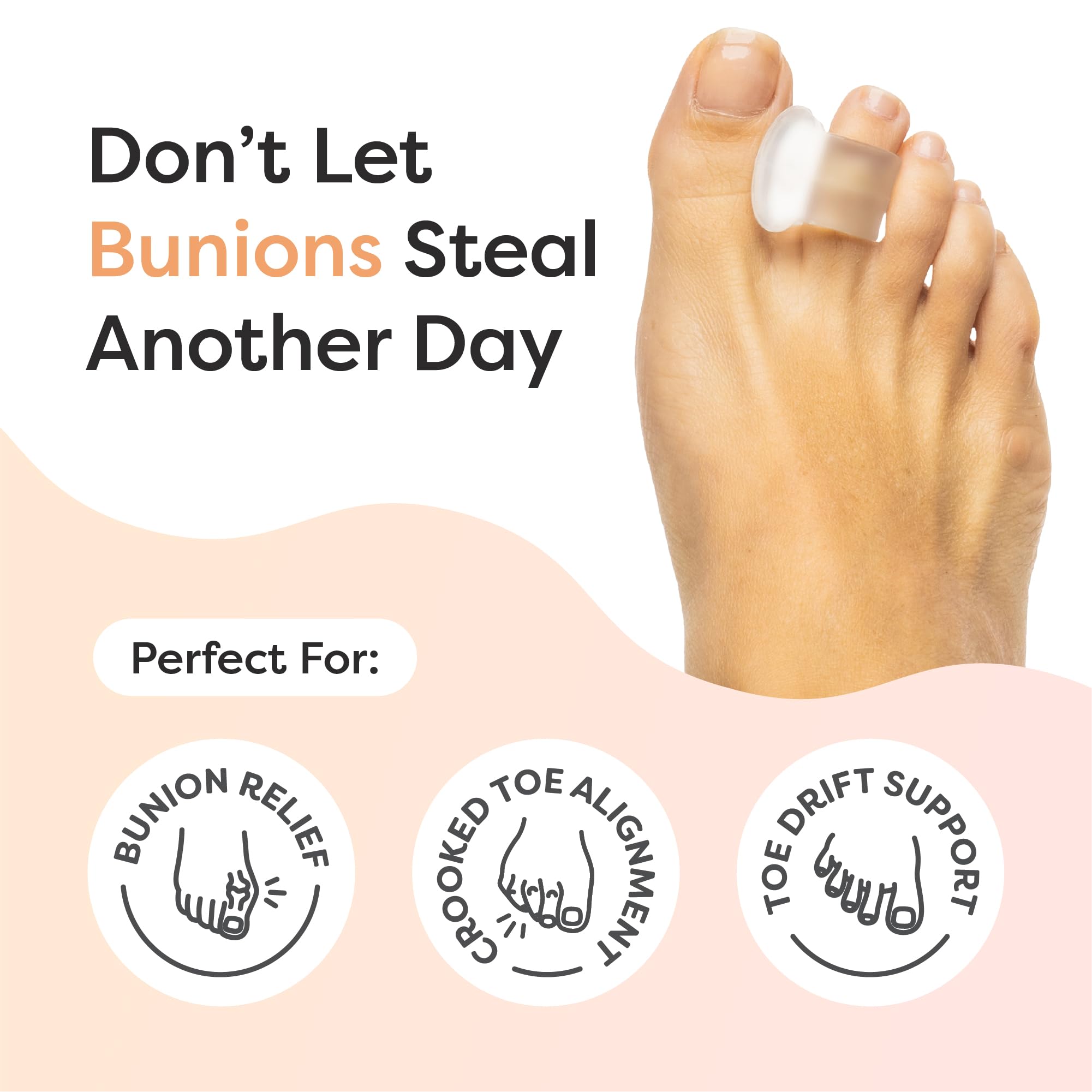 ZenToes close-up gel texture demonstrating soft, cushioned comfort