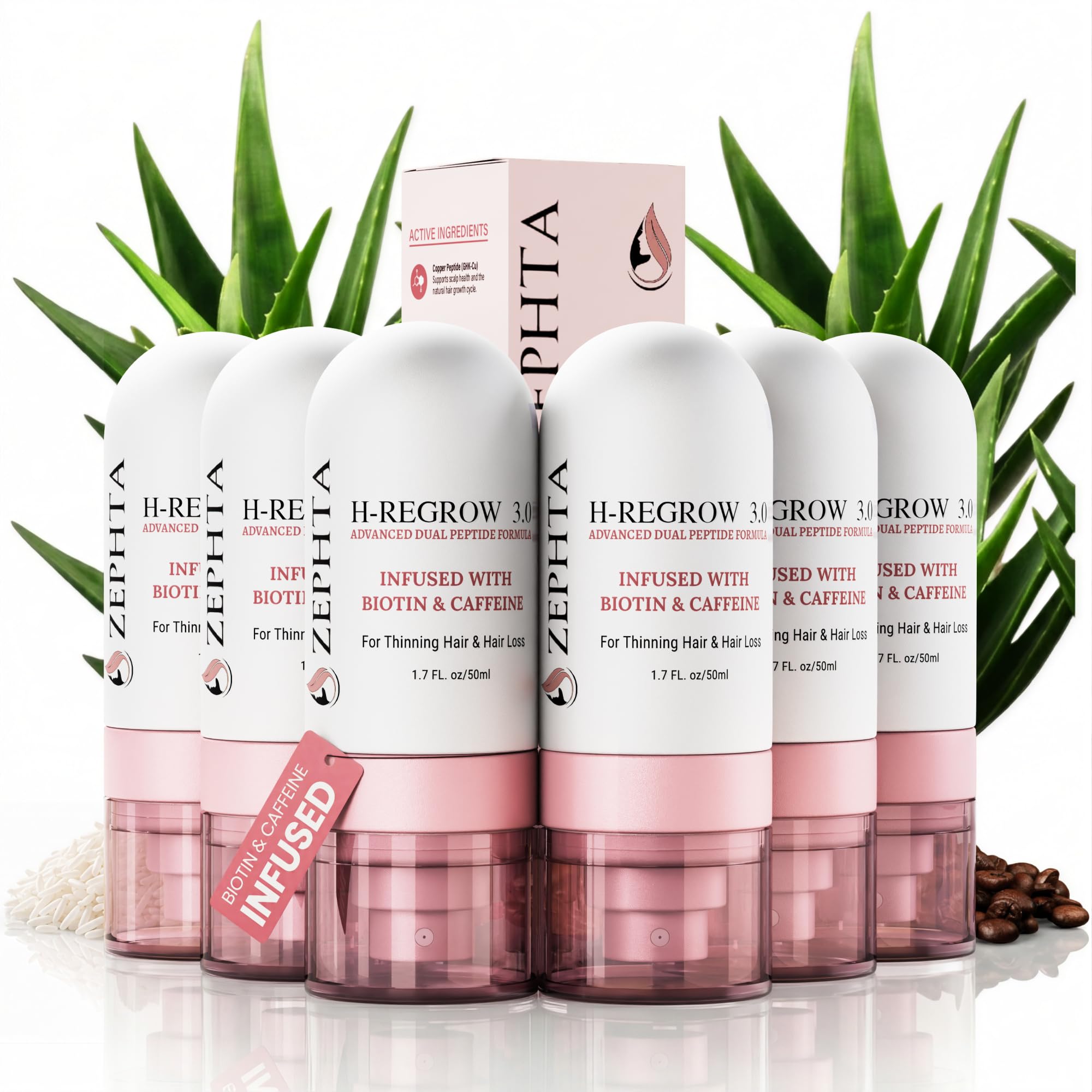 Zephta front packaging showing bottle and label, clear benefit of easy daily use