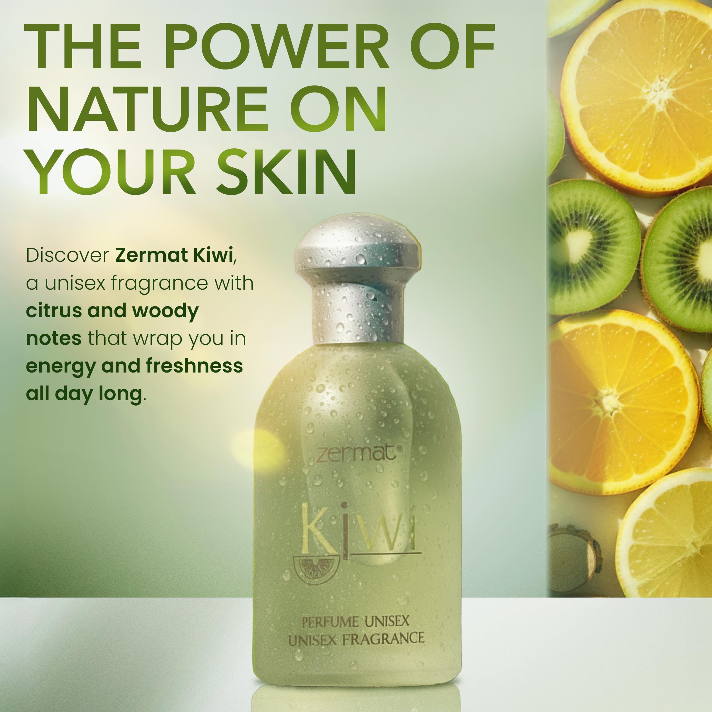 Zermat scent ingredients with lime and bergamot highlighting freshness